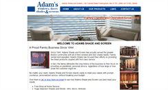 Desktop Screenshot of adamsshadeandscreen.com