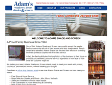 Tablet Screenshot of adamsshadeandscreen.com